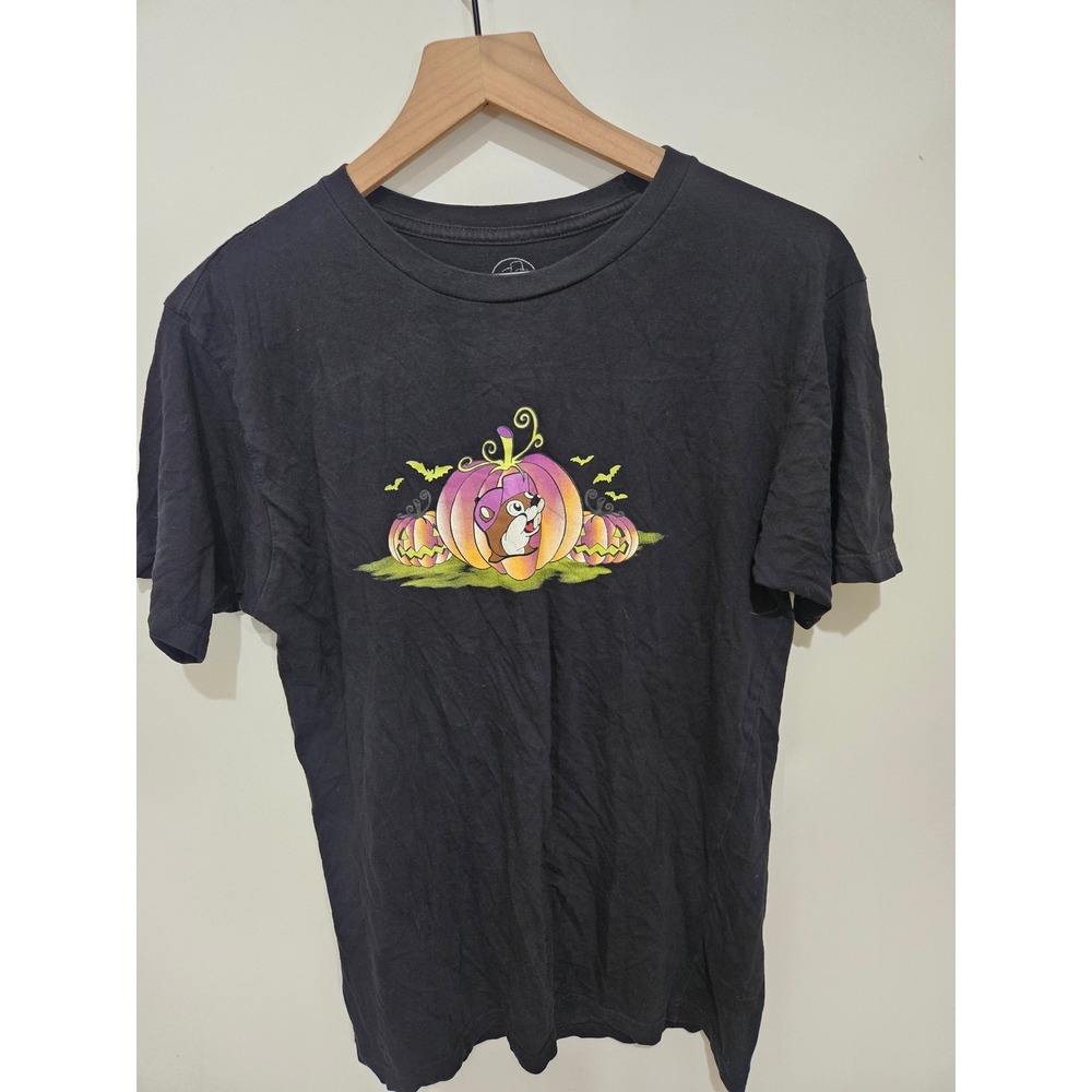 Buc-ee's Halloween Haunt It Black Graphic T-Shirt Medium Mens Cotton Tee